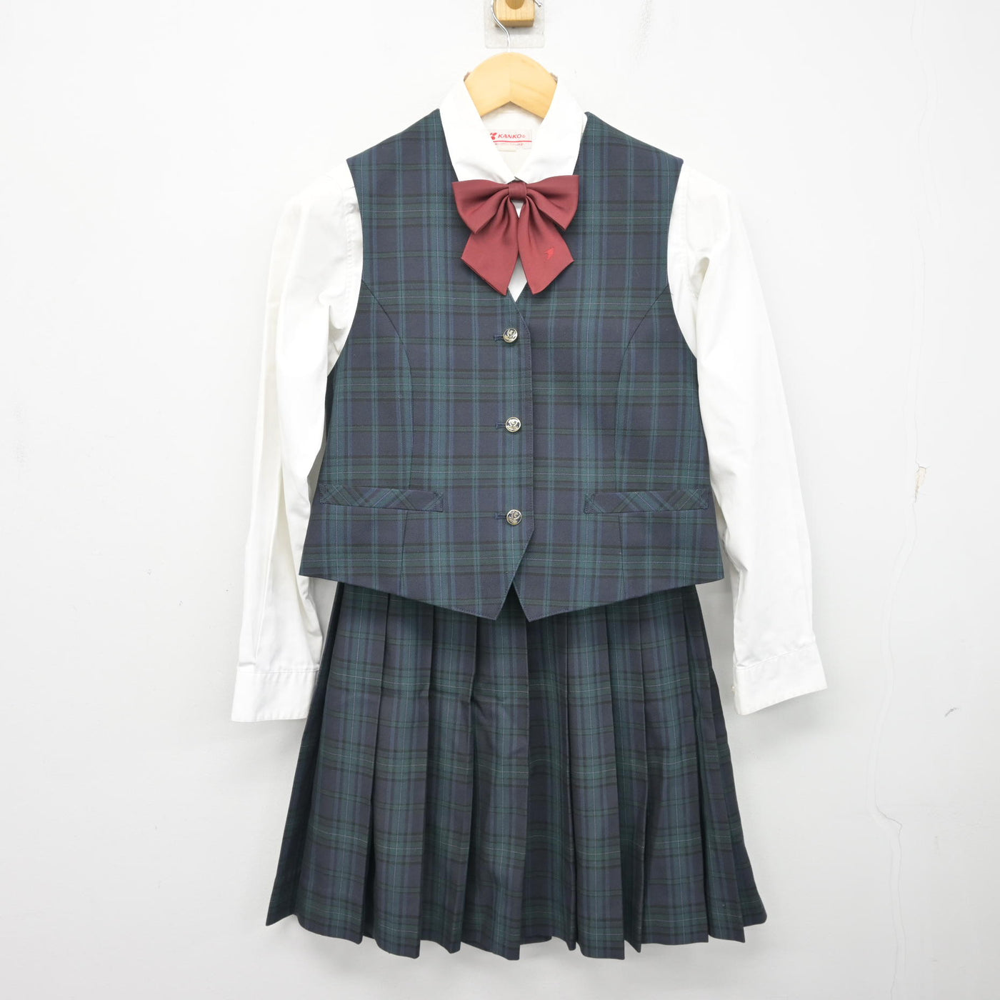 【中古】神奈川県 桐光学園中学校・高等学校 女子制服 5点 (ブレザー・ベスト・シャツ・スカート) sf101743