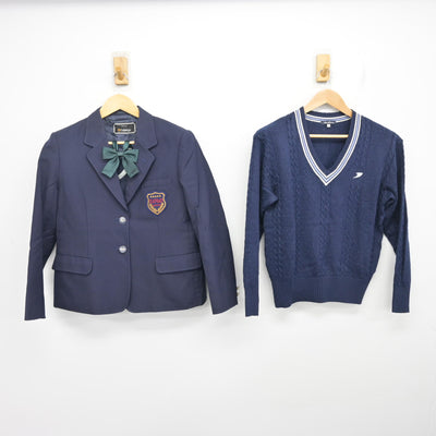 【中古】神奈川県 桐光学園中学校・高等学校/旧制服 女子制服 3点 (ブレザー・ニット) sf101744