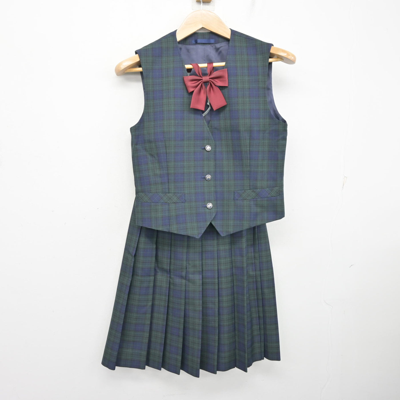 【中古】神奈川県 桐光学園中学校・高等学校/旧制服 女子制服 3点 (ベスト・スカート) sf101745