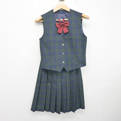 【中古】神奈川県 桐光学園中学校・高等学校/旧制服 女子制服 3点 (ベスト・スカート) sf101745