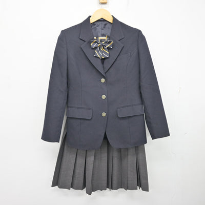 【中古】北海道 市立札幌平岸高等学校 女子制服 4点 (ブレザー・ベスト・スカート) sf101747
