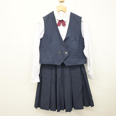 【中古】愛知県 春日井南高等学校/旧制服 女子制服 6点 (ブレザー・ベスト・シャツ・スカート) sf101773