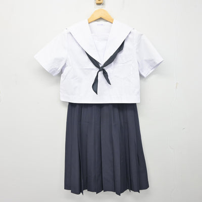 【中古】福岡県 筑紫女学園中学・高等学校 女子制服 3点 (セーラー服・スカート) sf101778