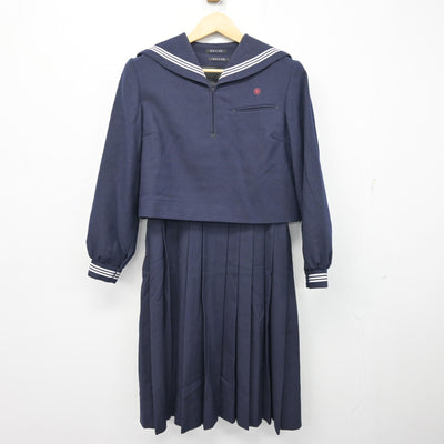 【中古】福岡県 筑紫女学園中学・高等学校 女子制服 2点 (セーラー服・ジャンパースカート) sf101779