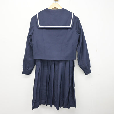 【中古】福岡県 福岡教育大学附属福岡中学校 女子制服 3点 (セーラー服・ジャンパースカート) sf101794