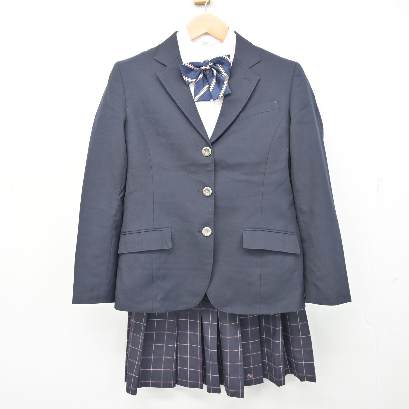 【中古】茨城県 土浦湖北高等学校 女子制服 4点 (ブレザー・シャツ・スカート) sf101818