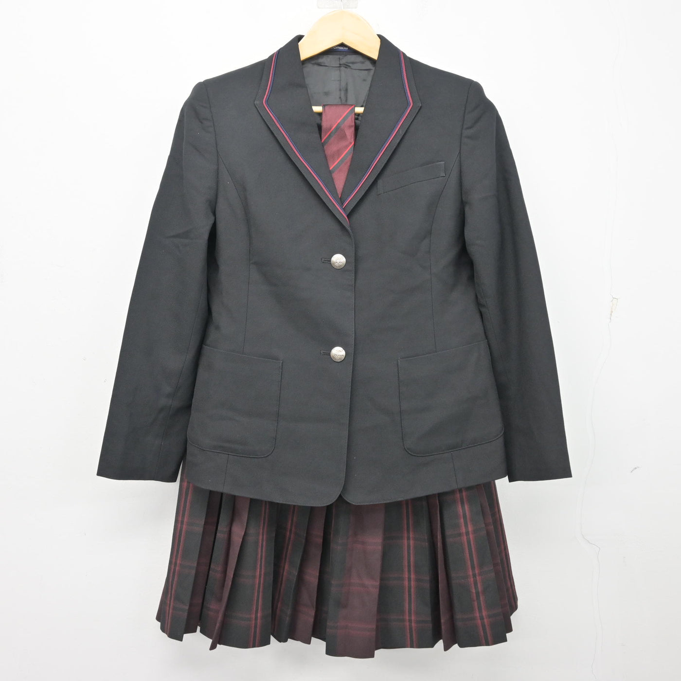 【中古】茨城県 取手第二高等学校 女子制服 3点 (ブレザー・スカート) sf101821