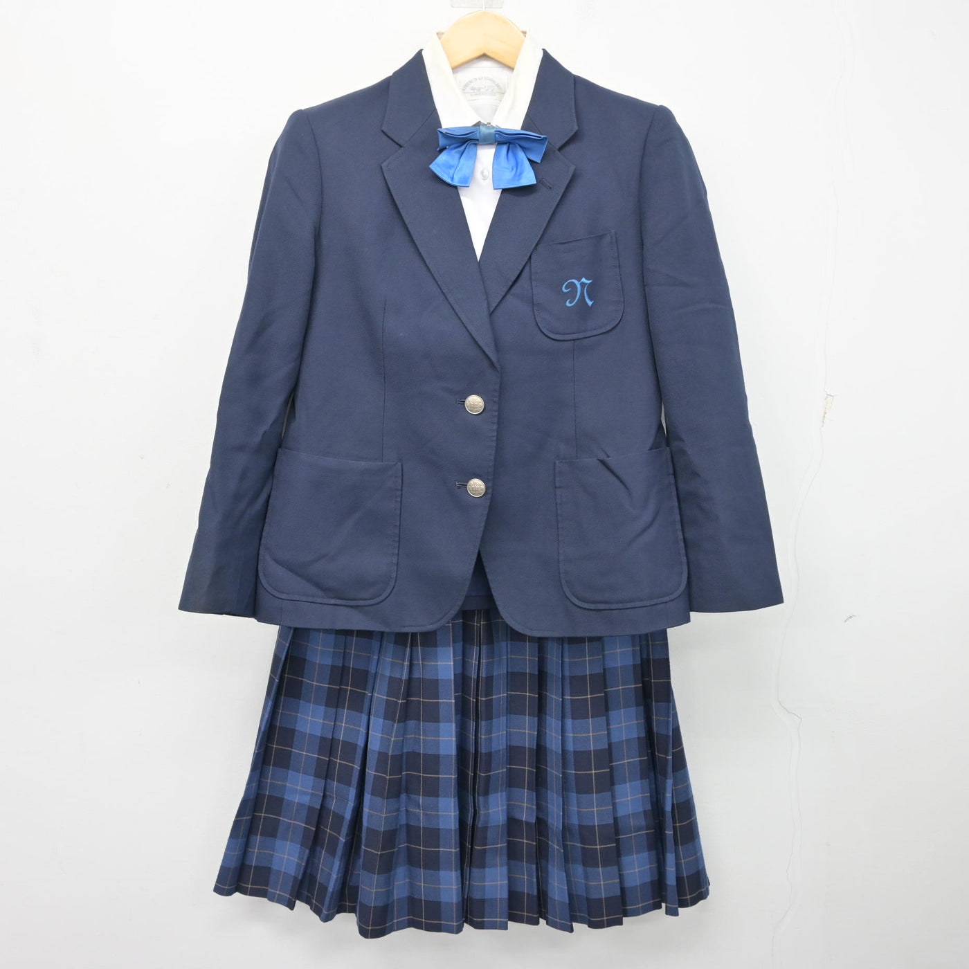 【中古】広島県 野坂中学校 女子制服 4点 (ブレザー・シャツ・スカート) sf101822
