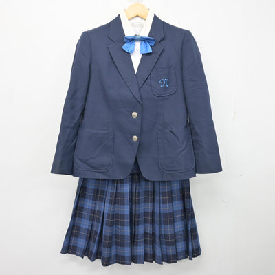 【中古】広島県 野坂中学校 女子制服 4点 (ブレザー・シャツ・スカート) sf101822