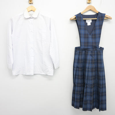 【中古】広島県 野坂中学校 女子制服 2点 (シャツ・スカート) sf101823