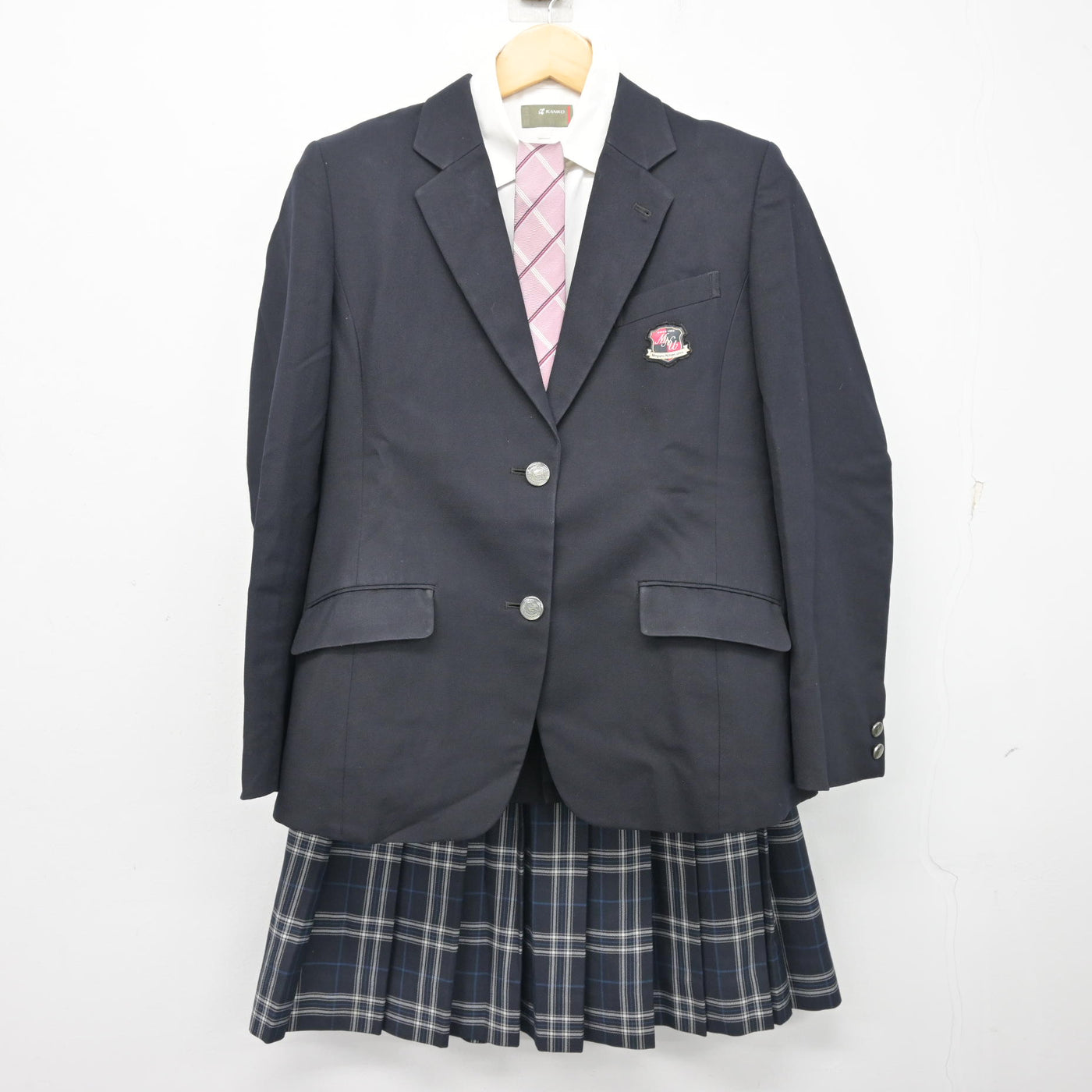 【中古】東京都 目黒日本大学高等学校 女子制服 4点 (ブレザー・シャツ・スカート) sf101824