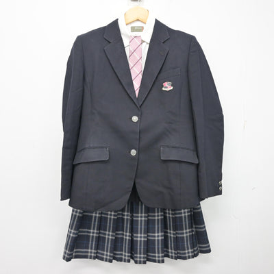 【中古】東京都 目黒日本大学高等学校 女子制服 4点 (ブレザー・シャツ・スカート) sf101824