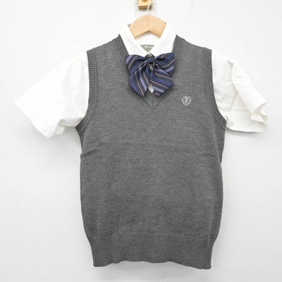 【中古】東京都 目黒日本大学高等学校 女子制服 3点 (ニットベスト・シャツ) sf101828
