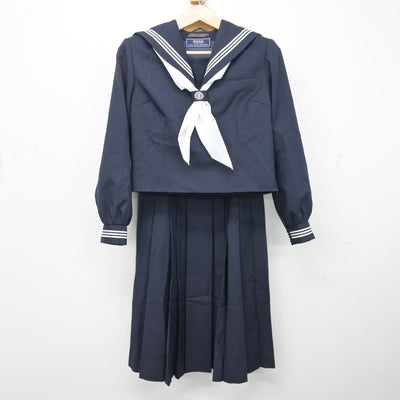 【中古】千葉県 浦安中学校 女子制服 4点 (セーラー服・ジャンパースカート) sf101843