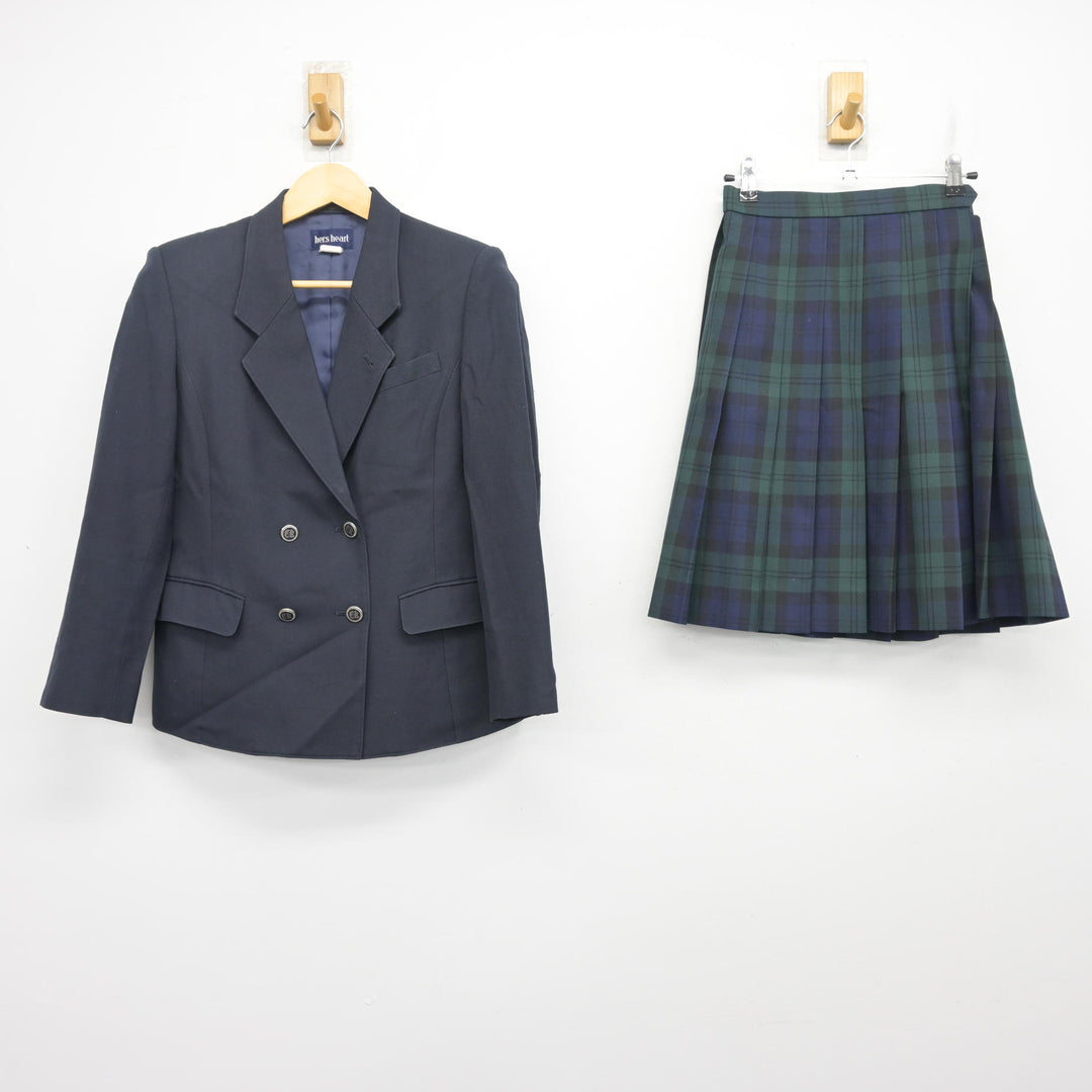 中古】千葉県 千葉敬愛高等学校 女子制服 2点 (ブレザー・スカート