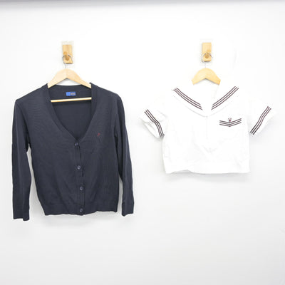 【中古】神奈川県 横浜富士見丘学園高等学校 女子制服 2点 (ニット・セーラー服) sf101939