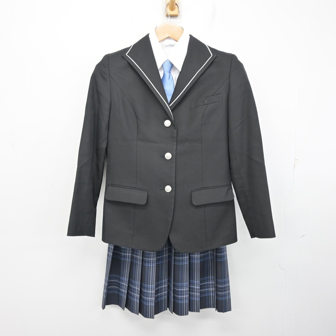 【中古】京都府 京都成章高等学校 女子制服 4点 (ブレザー・シャツ・スカート) sf101940