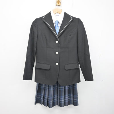 【中古】京都府 京都成章高等学校 女子制服 4点 (ブレザー・シャツ・スカート) sf101940