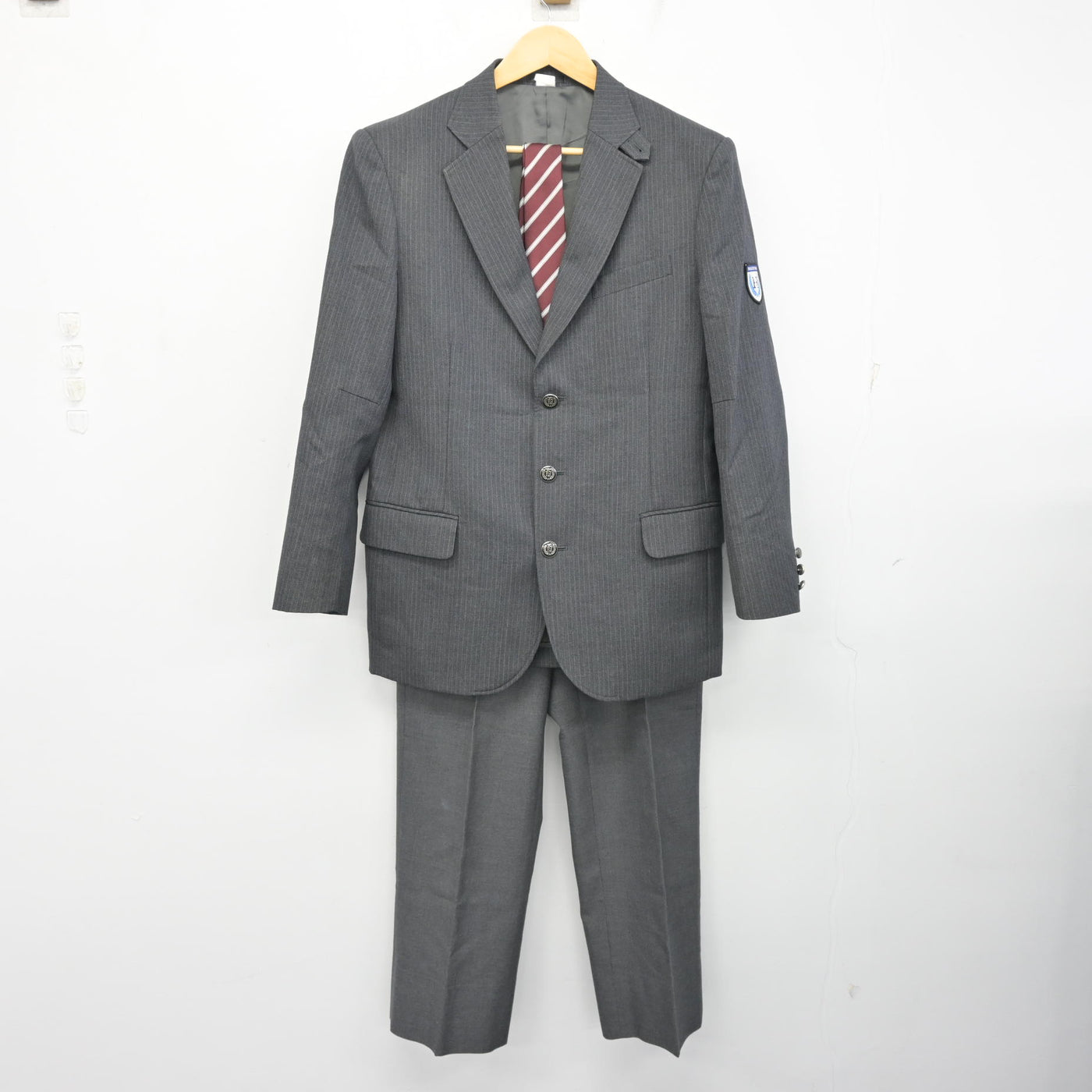 【中古】京都府 東山高等学校 男子制服 3点 (ブレザー・ズボン) sf101942