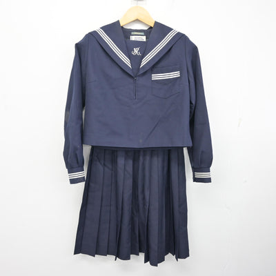 【中古】兵庫県 飾磨東中学校 女子制服 2点 (セーラー服・スカート) sf101943