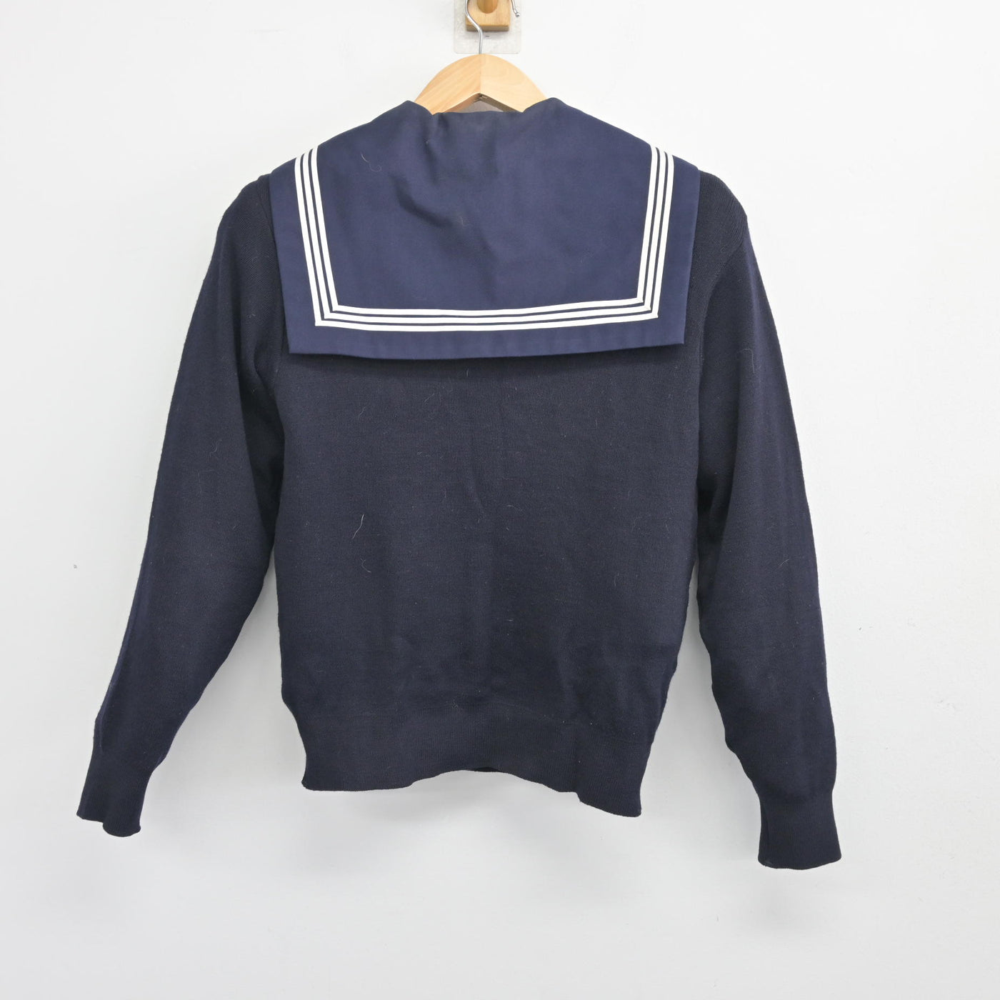 【中古】兵庫県 飾磨東中学校 女子制服 2点 (ニット・セーラー服) sf101944