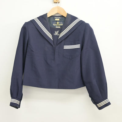 【中古】兵庫県 飾磨東中学校 女子制服 2点 (ニット・セーラー服) sf101944