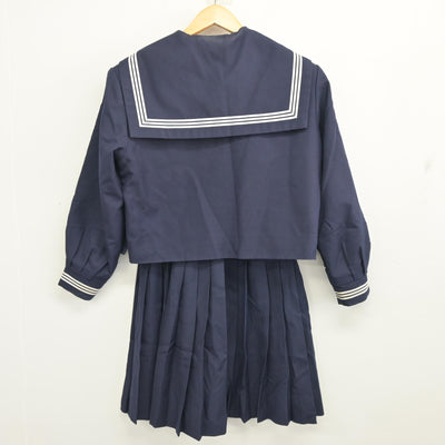 【中古】兵庫県 飾磨東中学校 女子制服 2点 (セーラー服・スカート) sf101945