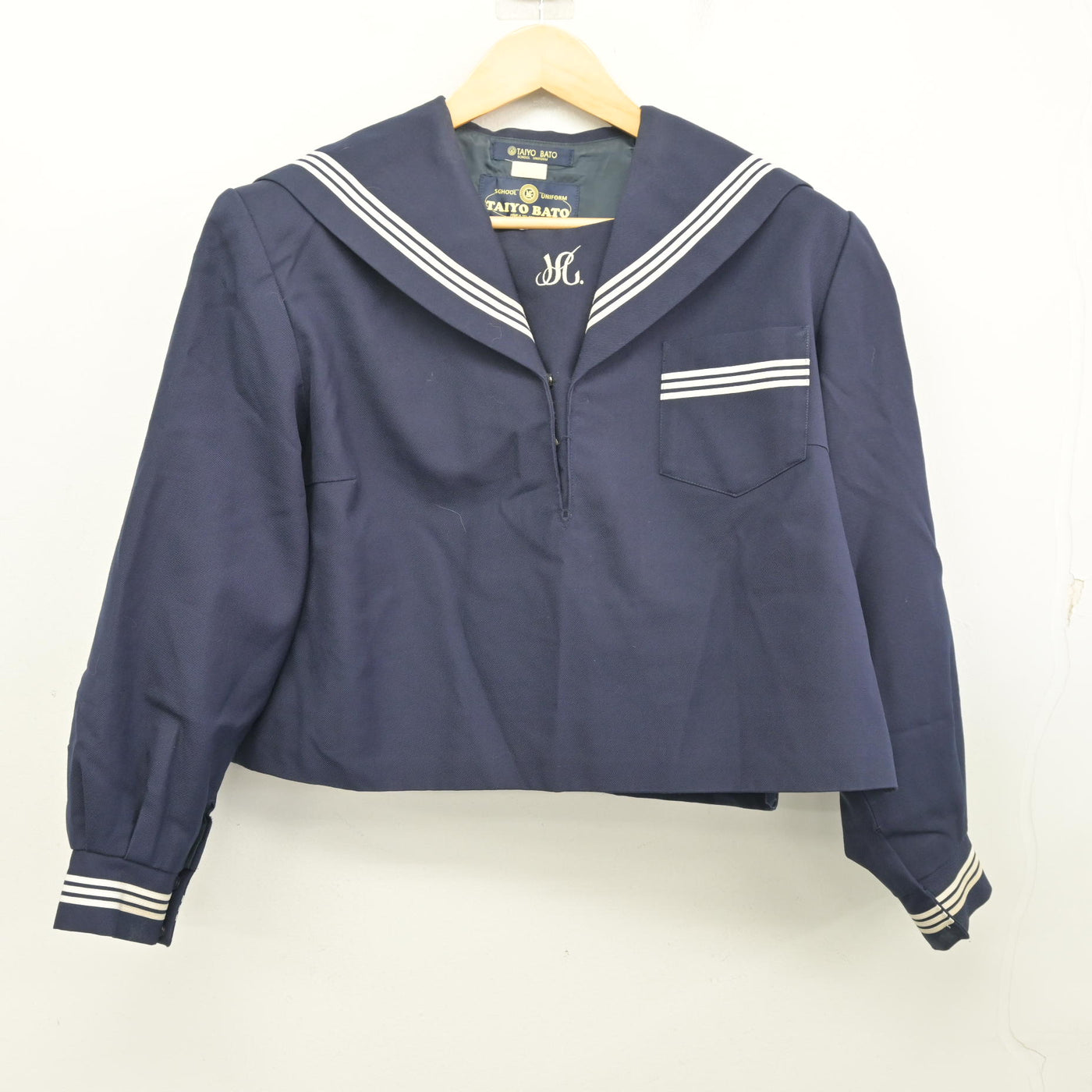 【中古】兵庫県 飾磨東中学校 女子制服 2点 (セーラー服・スカート) sf101945