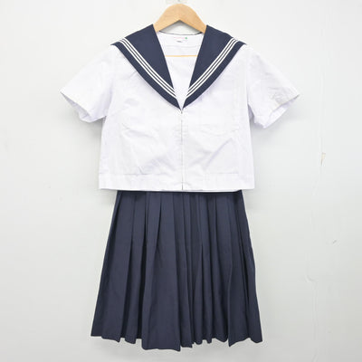 【中古】岐阜県 輪之内中学校 女子制服 2点 (セーラー服・スカート) sf102016