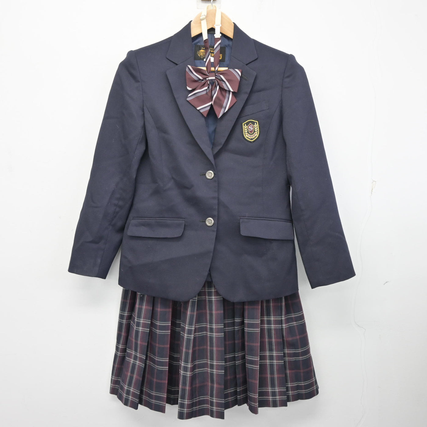 【中古】神奈川県 清新中学校 女子制服 4点 (ブレザー・スカート) sf102018