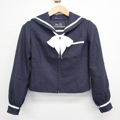 【中古】静岡県 八幡中学校 女子制服 3点 (セーラー服・スカート) sf102023