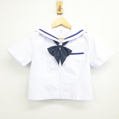 【中古】静岡県 八幡中学校 女子制服 3点 (セーラー服・スカート) sf102024