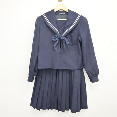 【中古】愛知県 西尾中学校 女子制服 3点 (セーラー服・スカート) sf102031