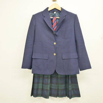 【中古】佐賀県 致遠館高等学校 女子制服 4点 (ブレザー・ベスト・スカート) sf102040