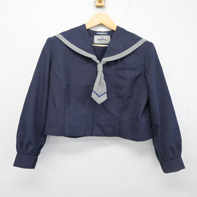 【中古】千葉県 市川市立塩浜学園 女子制服 3点 (セーラー服・スカート) sf102080