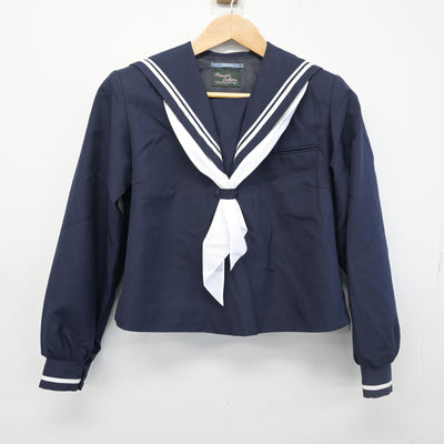 【中古】岡山県 玉島北中学校/旧制服 女子制服 3点 (セーラー服・スカート) sf102108