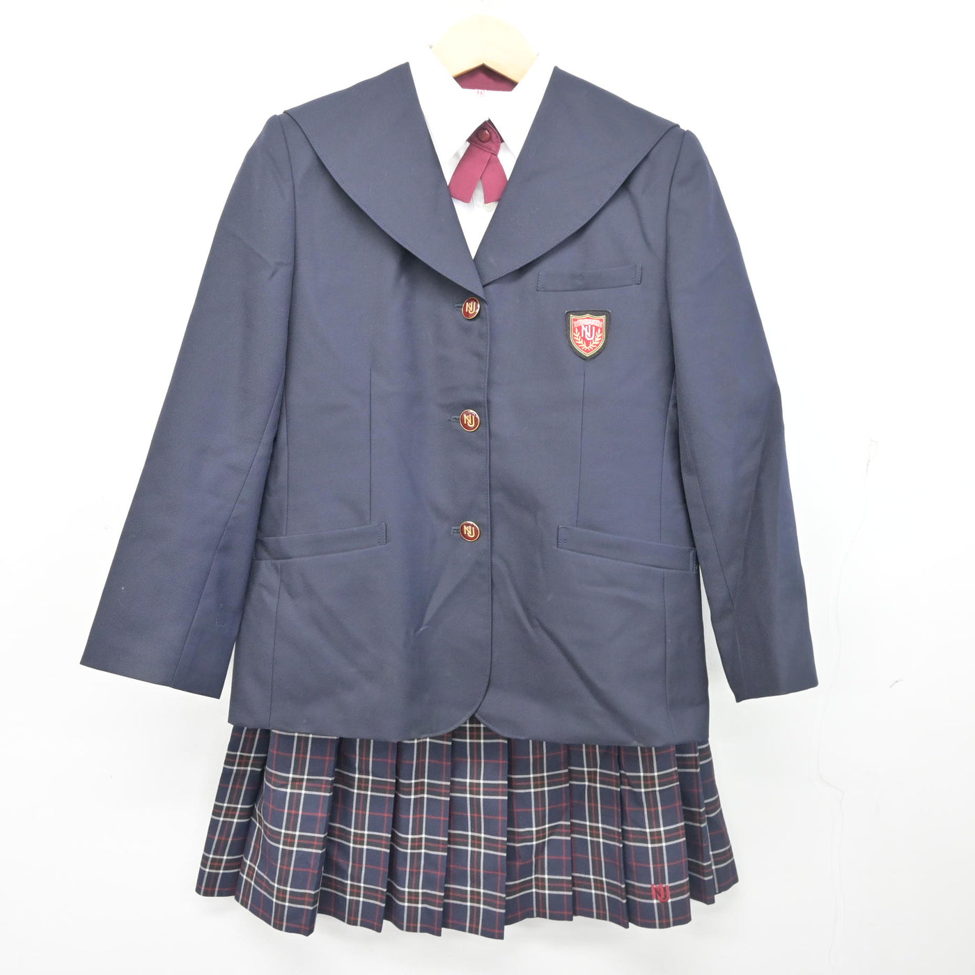 【中古】岐阜県 大垣日本大学高等学校 女子制服 3点 (ブレザー・シャツ・スカート) sf102155