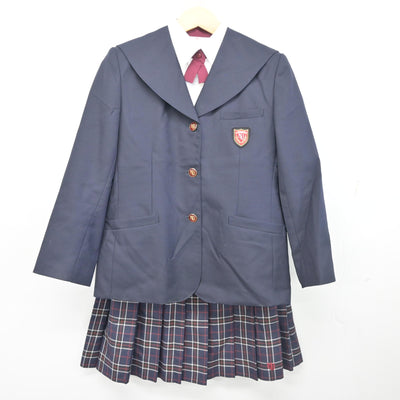 【中古】岐阜県 大垣日本大学高等学校 女子制服 3点 (ブレザー・シャツ・スカート) sf102155