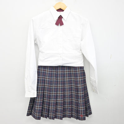 【中古】岐阜県 大垣日本大学高等学校 女子制服 3点 (ブレザー・シャツ・スカート) sf102155