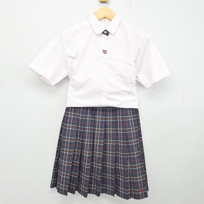 【中古】岐阜県 大垣日本大学高等学校 女子制服 2点 (シャツ・スカート) sf102156