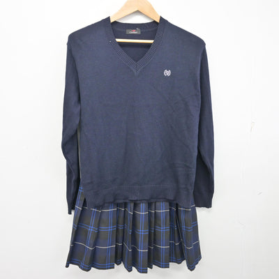 【中古】神奈川県 桐蔭学園高等学校 女子制服 2点 (ニット・スカート) sf102166