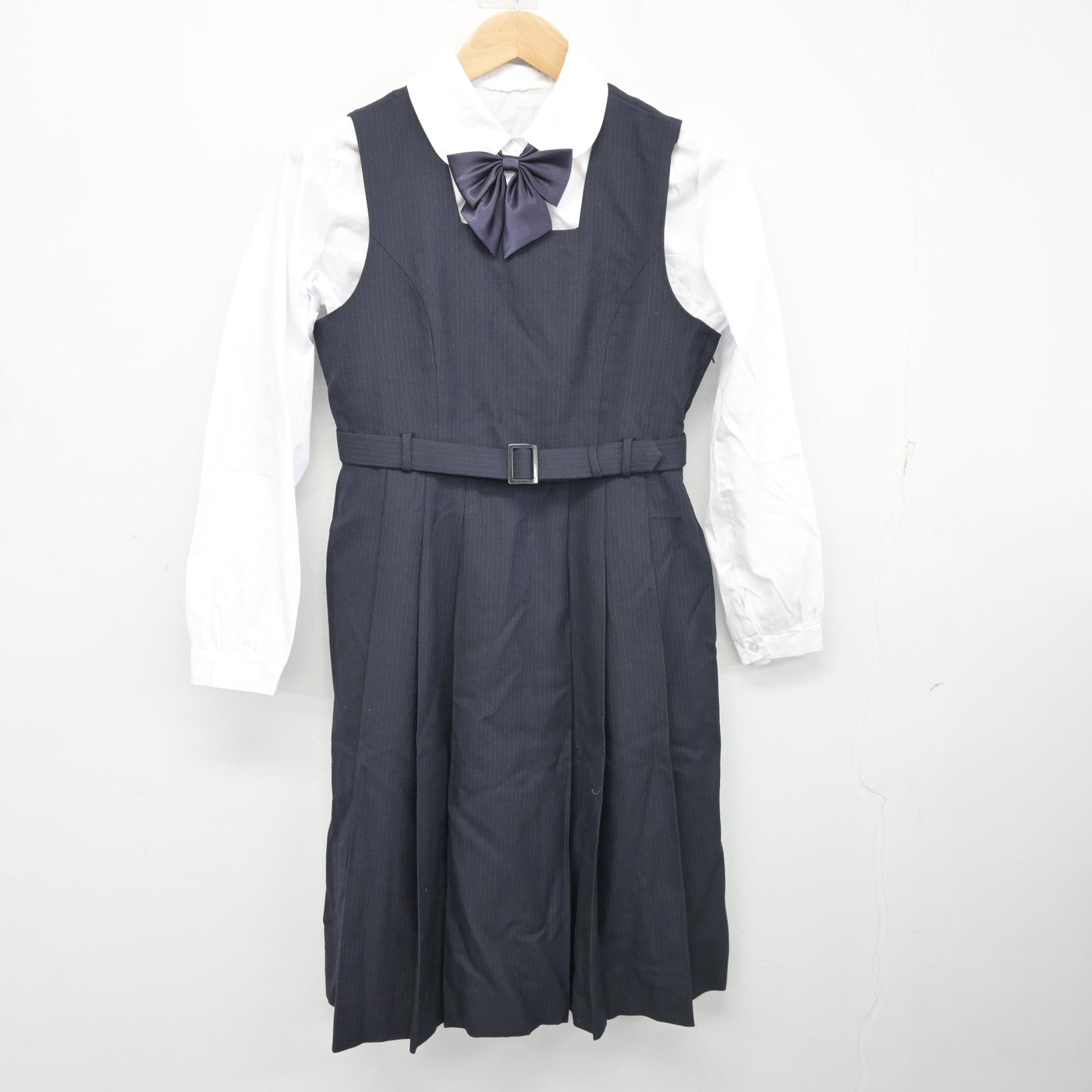 【中古】栃木県 佐野東高等学校 女子制服 4点 (ブレザー・シャツ・ジャンパースカート) sf102174