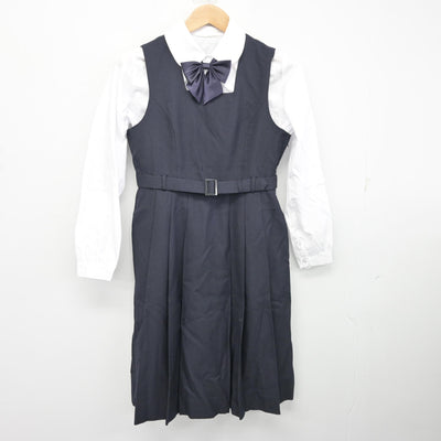 【中古】栃木県 佐野東高等学校 女子制服 4点 (ブレザー・シャツ・ジャンパースカート) sf102174
