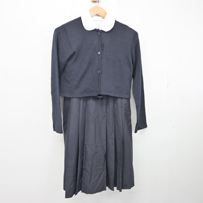 【中古】栃木県 佐野東高等学校 女子制服 3点 (ニット・シャツ・ジャンパースカート) sf102175