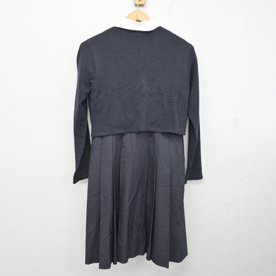 【中古】栃木県 佐野東高等学校 女子制服 3点 (ニット・シャツ・ジャンパースカート) sf102175