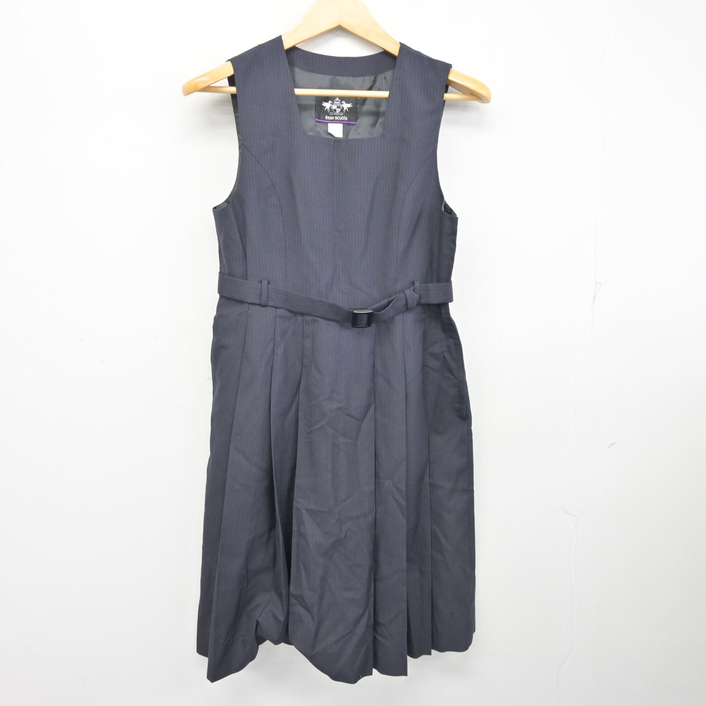 【中古】栃木県 佐野東高等学校 女子制服 3点 (ニット・シャツ・ジャンパースカート) sf102175