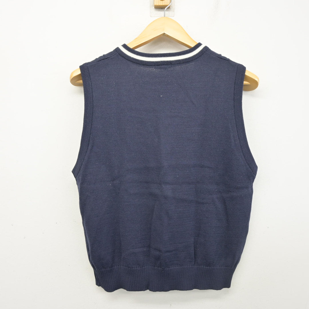 中古】大阪府 楠根中学校 女子制服 2点 (ニットベスト・スカート
