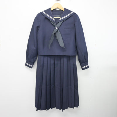 【中古】東京都 小松川第二中学校 女子制服 3点 (セーラー服・ジャンパースカート) sf102180