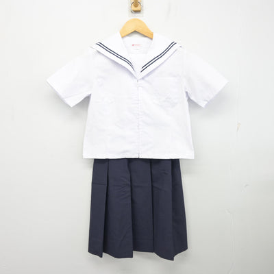 【中古】福島県 郡山第三中学校 女子制服 2点 (セーラー服・スカート) sf102186