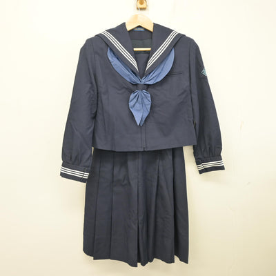 【中古】山梨県 押原中学校 女子制服 3点 (セーラー服・スカート) sf102192
